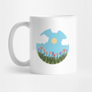 Tulip with sky in pastel color Mug